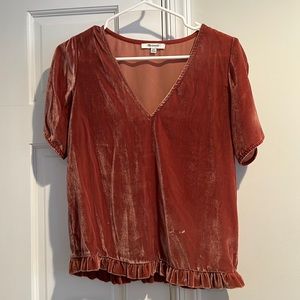 Madewell Velvet Butterfly Top